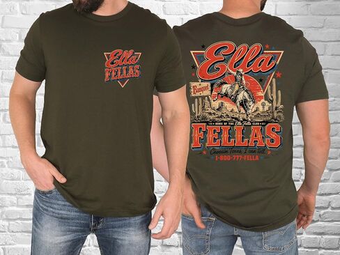 تي شيرت Ella's Fella Club، تي شيرت لمشجعي الموسيقى Dandelion USA، تي شيرت لمشجعي الحفلات الموسيقية الريفية، عضو للرجال منذ 2023، متعدد الألوان in Kuwait