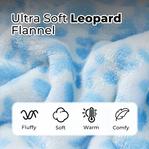 U2SKIIN Leopard Print Fleece Pajamas for Women Set Hooded Top with Kangaroo Pocket Warm Soft Flannel Loungewear Sleepwear in Kuwait