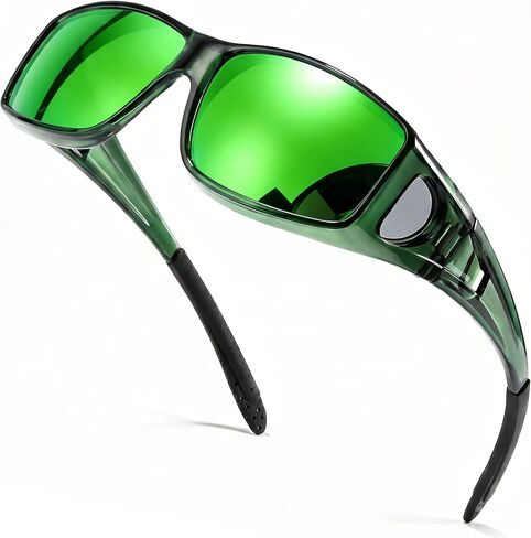 SIPHEW Mirrored Sunglasses Polarized Fit Over Glasses for Men&Women - Wrap Around Sun Glasses | UV400 Protection for Driving in Saudi Arabia