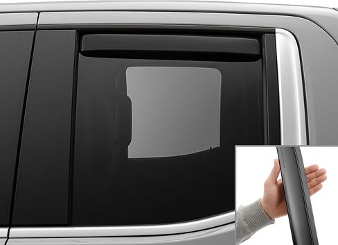 WeatherTech Custom Fit Side Window Deflectors for Silverado 1500 LTD, Silverado 2500HD/3500HD, Sierra 2500HD/3500HD, Silverado 1500, Sierra 1500, Sierra 1500 Limited - (85930IM), Rear Pair - Dark Tint in Saudi Arabia