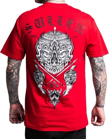 تي شيرت Sullen الرجالي Harper Badge Day Series Tattoo Lifestyle Graphic Standard من القطن قصير الأكمام in Kuwait