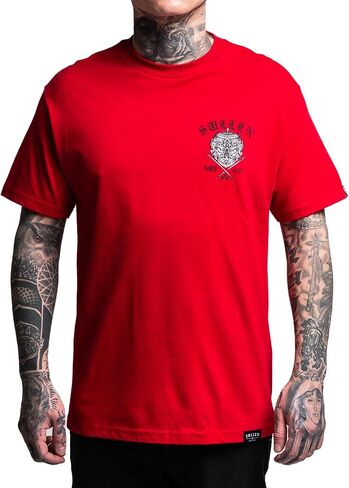 تي شيرت Sullen الرجالي Harper Badge Day Series Tattoo Lifestyle Graphic Standard من القطن قصير الأكمام in Kuwait