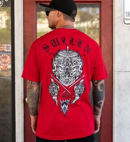 تي شيرت Sullen الرجالي Harper Badge Day Series Tattoo Lifestyle Graphic Standard من القطن قصير الأكمام in Kuwait