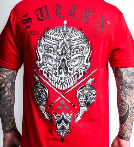 تي شيرت Sullen الرجالي Harper Badge Day Series Tattoo Lifestyle Graphic Standard من القطن قصير الأكمام in Kuwait