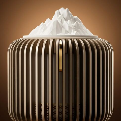 Masdio Bluetooth Speaker & Aroma Diffuser Night Light, Rotating Mountain Aroma Diffuser, Candlelight Mode, Stepless Dimming, 14H Battery, Lantern-Inspired Metal Design for Bedroom in Saudi Arabia