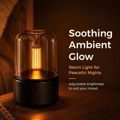 LONCIN Essential Oil Diffuser, 120ml Aromatherapy Diffuser with Auto Shut-Off Function, Ultrasonic Diffusers for Essential Oils, Cool Mist Humidifier with Warm Lights, for Home & Office in Saudi Arabia