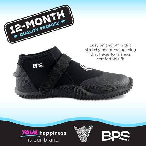 BPS 3mm Neoprene Dive Shoes - with Anti-Slip Sole - for Men Women Water Sports Snorkeling Scuba Diving Surfing Rafting Windsurfing in Saudi Arabia