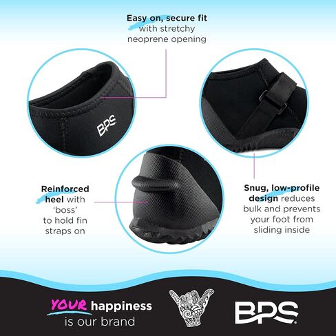 BPS 3mm Neoprene Dive Shoes - with Anti-Slip Sole - for Men Women Water Sports Snorkeling Scuba Diving Surfing Rafting Windsurfing in Saudi Arabia