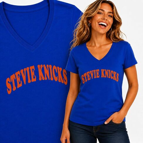 تي شيرت Stevie Knicks Funny New York Basketball Fan، تي شيرت برسومات Vintage NYC Hoops للنساء in Kuwait