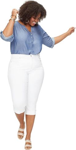 NYDJ Womens Plus Marilyn Crop Cuff Jean in Cool Embrace Denim in Kuwait