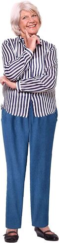 EOM Womans Pull On Side Pockets Full Elastic Waist Jeans in Kuwait