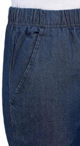 EOM Womans Pull On Side Pockets Full Elastic Waist Jeans in Kuwait