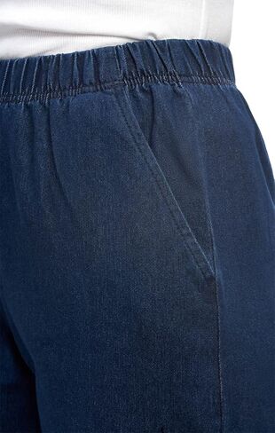 EOM Womans Pull On Side Pockets Full Elastic Waist Jeans in Kuwait