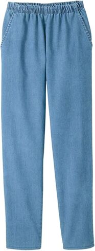 EOM Womans Pull On Side Pockets Full Elastic Waist Jeans in Kuwait