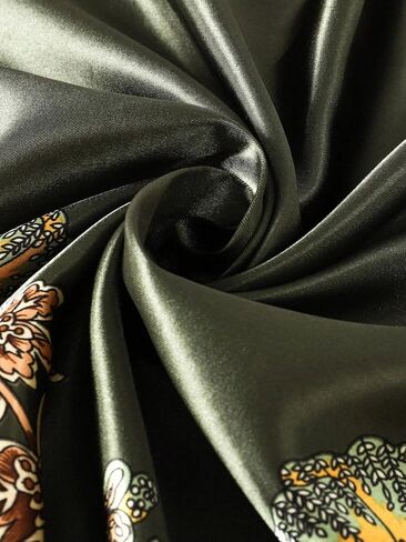 Large Stain Scarf Bandana For Women - Silk Feel Head Hair Scarf Green Pirate Head Scarves 35" Square in Saudi Arabia