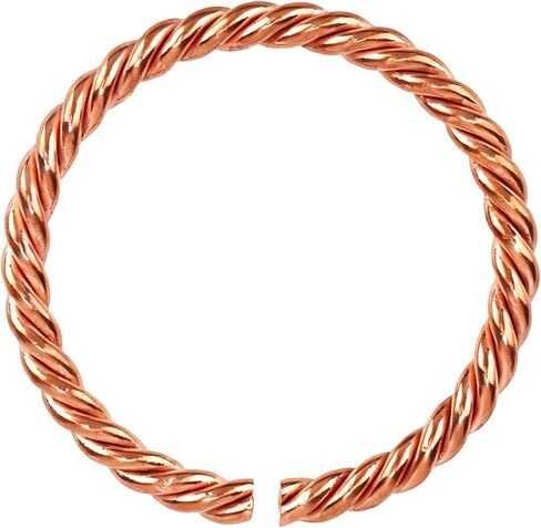 2pcs Solid Copper Tensor Bracelet, Adjustable Open Handmade Twisted Bangle Ring for Women & Men Pure Copper Jewelry Gift & Decor in Kuwait