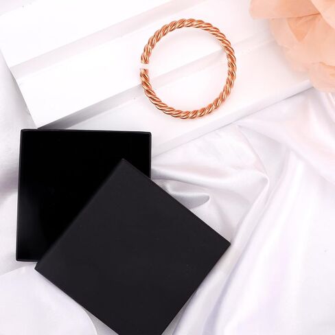 2pcs Solid Copper Tensor Bracelet, Adjustable Open Handmade Twisted Bangle Ring for Women & Men Pure Copper Jewelry Gift & Decor in Kuwait