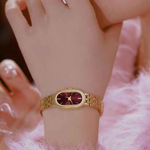 ADSBIAOYE Watches for Women Vintage Bracelet Simple Dial Oval Case Small Gold Watch Waterproof in Saudi Arabia