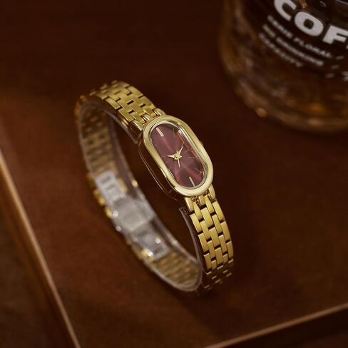 ADSBIAOYE Watches for Women Vintage Bracelet Simple Dial Oval Case Small Gold Watch Waterproof in Saudi Arabia