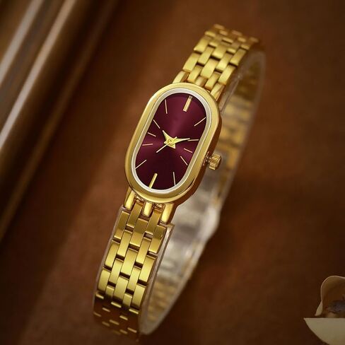 ADSBIAOYE Watches for Women Vintage Bracelet Simple Dial Oval Case Small Gold Watch Waterproof in Saudi Arabia