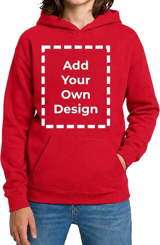 Custom Hoodies for Kids, Design Your Own Personalized Youth Sweatshirt, Add Photo Text Logo, Pullover for Boys and Girls in Kuwait
