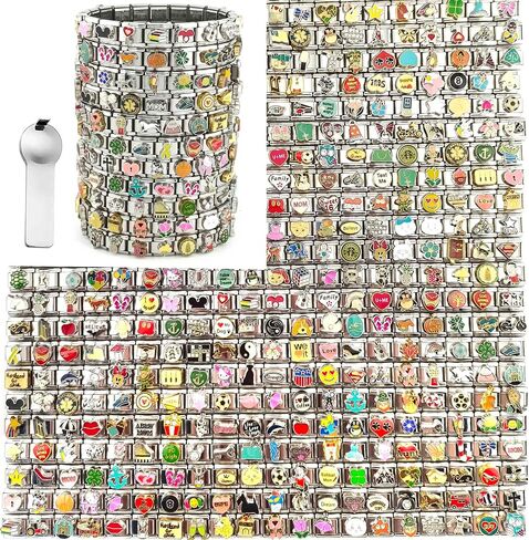 YOYONY 3D Italian charm Links Collection 120 PCS RANDOM DIY Italian Charm Bracelets,DIY Jewelry For Friends,Daughter,Mother,Soulmate,Home Made Gifts,Fully Assembled & Ready to Wear. in Saudi Arabia