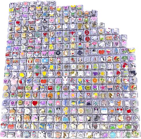 YOYONY 3D Italian charm Links Collection 120 PCS RANDOM DIY Italian Charm Bracelets,DIY Jewelry For Friends,Daughter,Mother,Soulmate,Home Made Gifts,Fully Assembled & Ready to Wear. in Saudi Arabia
