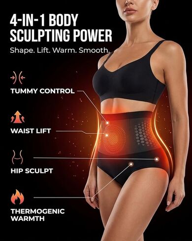 4-in-1 Micro-Particle Sculpting Fat-Burn Shorts High-Waisted Toning Thermogenic Yoga Pants Firming Shaping for Women Multi in Kuwait