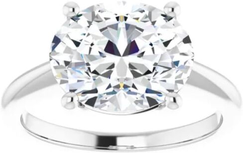 3-5 CT East West Oval Moissanite Engagement Rings for Women Anniversary Ring | Solitaire Wedding Promise Gifts, 925 Silver 10K 14K 18K Solid Gold in Saudi Arabia