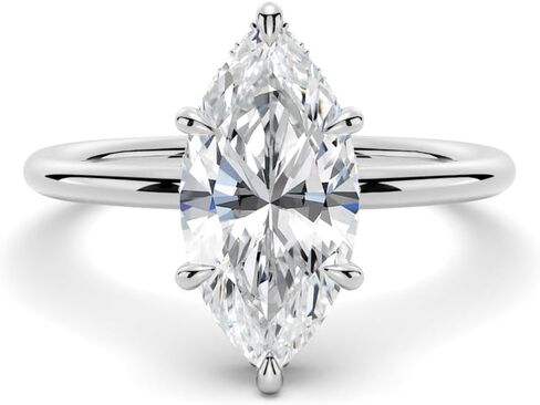 MSBLUE Solitaire Marquise Moissanite Engagement Ring for women, D Color VVS1 Clarity, Wedding Promise Ring in Saudi Arabia