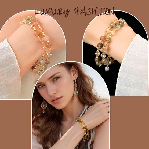 Harmi&Aur pink pearl bracelet layered bracelets for women stacking bracelets gold beaded bracelets bridesmaid bracelets gift for Women in Saudi Arabia