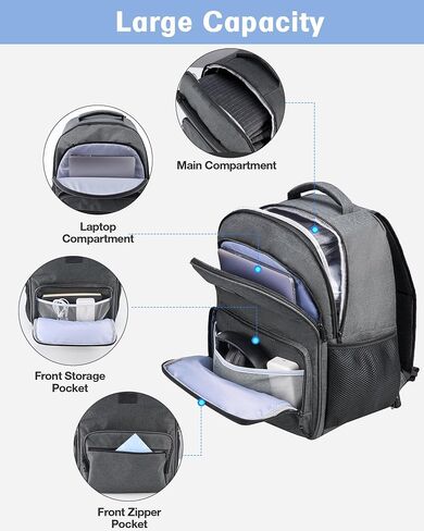 Hautton CPAP Backpack, Travel Carrying Bag Compatible with ResMed AirSense 9/10/11, Philips System One Large Capacity Portable Carry On Case for CPAP Machine Accessories in Saudi Arabia