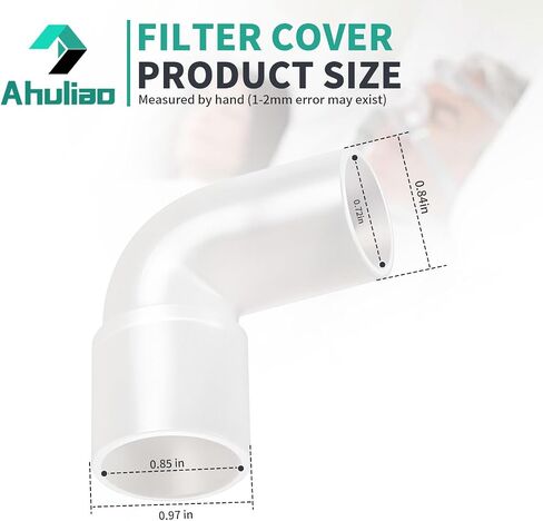 موصل الكوع CPAP لـ ResMed AirSense 10، AirCurve 10، AirStart 10، وResmed 11، تجهيزات خرطوم CPAP 90 درجة، محول أنابيب CPAP لـ ResMed 37394-2 Pack in Kuwait