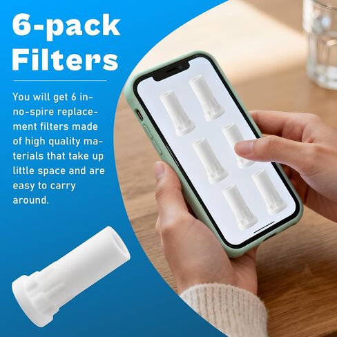 Inspiration Elite Inlet Filter, Inno-Spire Replacement Filter, Disposable Replacement Filter for Philips Inno-Spire Inspiration 626, 929, 6 Pack Vypart in Saudi Arabia