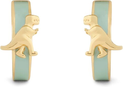 COACH Jewelry Women's Signature Rexy Enamel Huggie Earrings in Kuwait