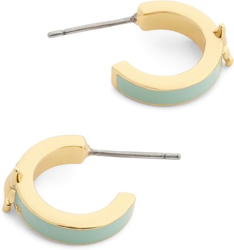 COACH Jewelry Women's Signature Rexy Enamel Huggie Earrings in Kuwait