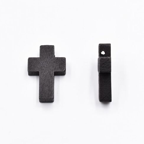 10PCS Small Cross, Pocket Prayer Crosses Pendants for Christian Gift, Decorative Crosses Charms for Crafts, Easter Eggs Fillers (Black) in Kuwait