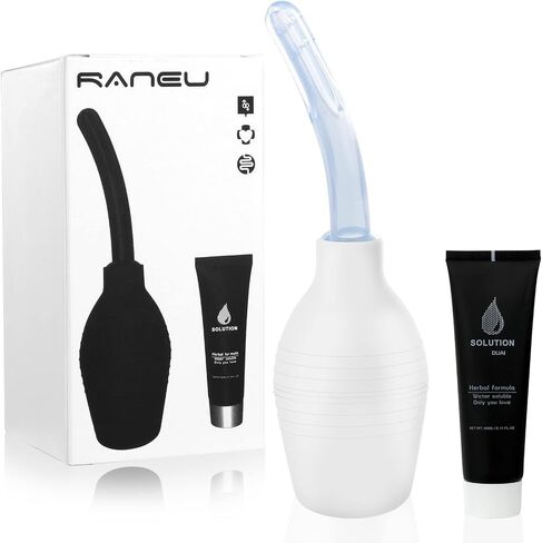RANEU Enema Bulb Kit with Lube Anal Douche Superior Materials Douche for Men Women in Saudi Arabia