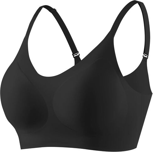 ComfortWomen's Seamless Full Coverage Wireless Bra High Support for Sports, Back Fat Smoothing, Plus Size No Underwire in Saudi Arabia