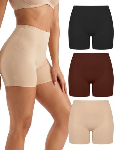 SheCurve Seamless Invisible Cross Light Control Shapewear Shorts, Comfort Sculpting Body Shaper Panties Underwear in Saudi Arabia