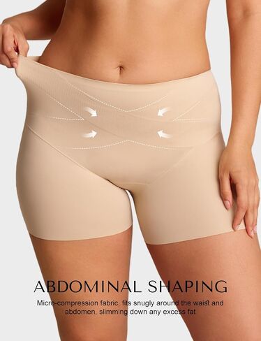 SheCurve Seamless Invisible Cross Light Control Shapewear Shorts, Comfort Sculpting Body Shaper Panties Underwear in Saudi Arabia