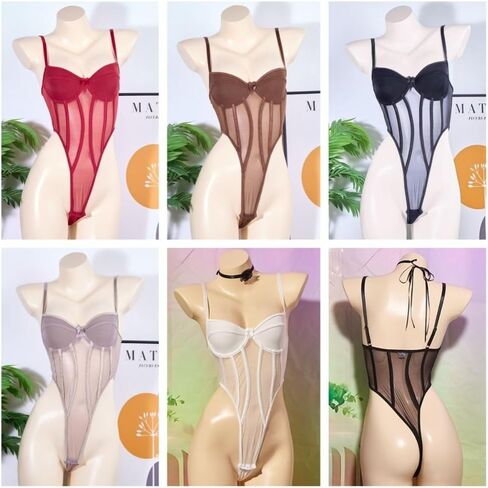 Jumpsuit Slimmer Body Shaper Spicy Girl Bodysuit Vest Tummy Control Mesh Body Shaper Corset Slim Fit Thin Women Bodysuit Shapewear Party(Black) in Kuwait