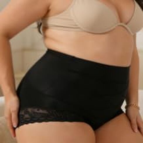 Shapewear for Women Tummy Control High Waisted Seamless Womens Underwear Sexy Lace Plus Size Panties in Kuwait