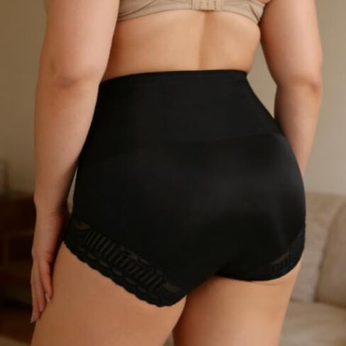 Shapewear for Women Tummy Control High Waisted Seamless Womens Underwear Sexy Lace Plus Size Panties in Kuwait