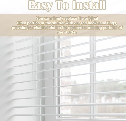 4 مجموعات من مجموعة أدوات استبدال عصا الستائر الأفقية الصغيرة، ستائر بديلة عملية ومريحة، أجزاء إصلاح ستائر النوافذ لديكور المنزل والمكتب in Kuwait