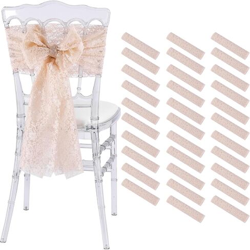 QueenDream White Chair Sashes Wedding Aisle Decorations: 16 Pieces 8ft Lace Chair Cover 9.5 x 94.5 Inch Vintage Embroidered Boho Chair Bows - Reception Party Home Decor in Saudi Arabia