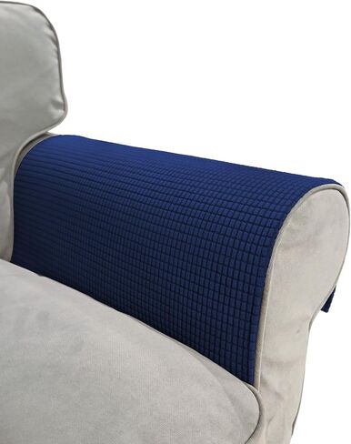 Couch Arm Covers for Sofa Chair, Waterproof Armrest Armchair Covers Non-Slip Recliner Slipcovers, Headrest Cover, Set of 2 (Navy, 24"×20") in Saudi Arabia