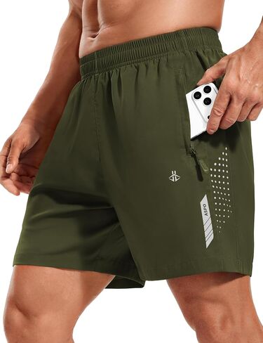 ASPO Men's Athletic Running Shorts 5" Workout Gym Short Lightweight Quick Dry with Zipper Pocket Basketball Tennis in Saudi Arabia