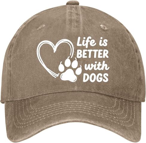 Life is-Better with Dogs Hats Running Caps for Men in Saudi Arabia