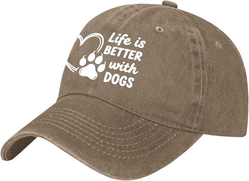 Life is-Better with Dogs Hats Running Caps for Men in Saudi Arabia